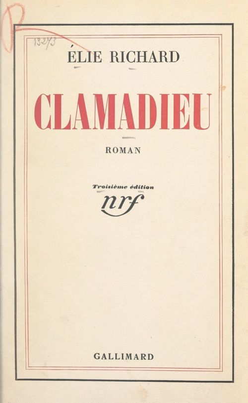 Couverture ebook de Clamadieu, de Elie Richard