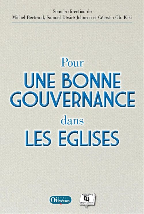 Couverture ebook de Pour une bonne gouvernance dans les Eglises, de Collectif
