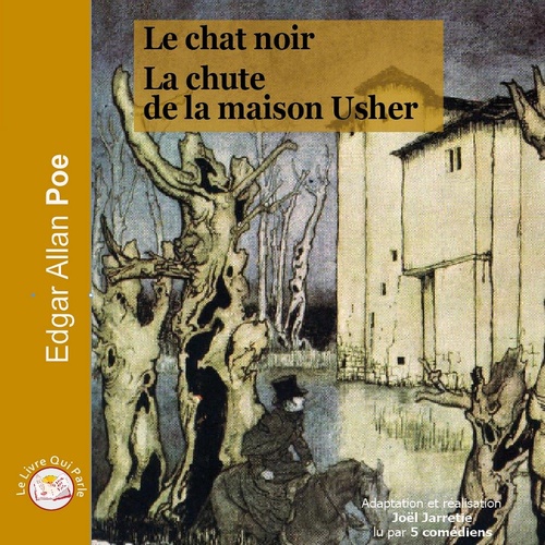 audiobook cover of Le chat noir et La chute de la maison Usher, by Collectif, Edgar Poe