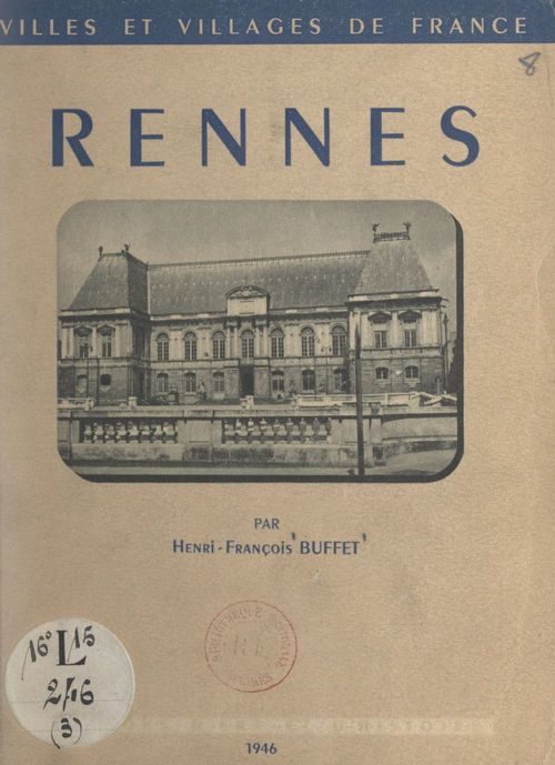 Couverture ebook de Rennes, de Henri-Francois Buffet