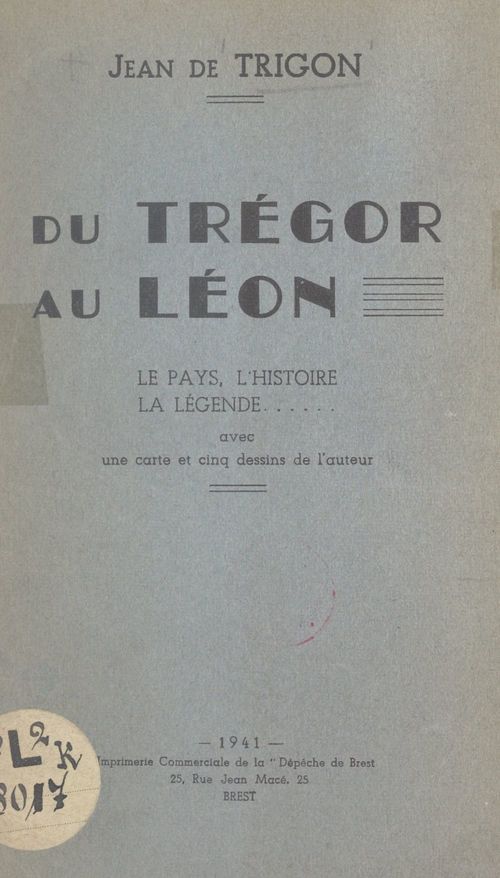Couverture ebook de Du Trégor au Léon, de Jean De Trigon