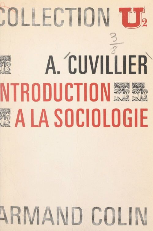 Couverture ebook de Introduction à la sociologie, de Armand Cuvillier
