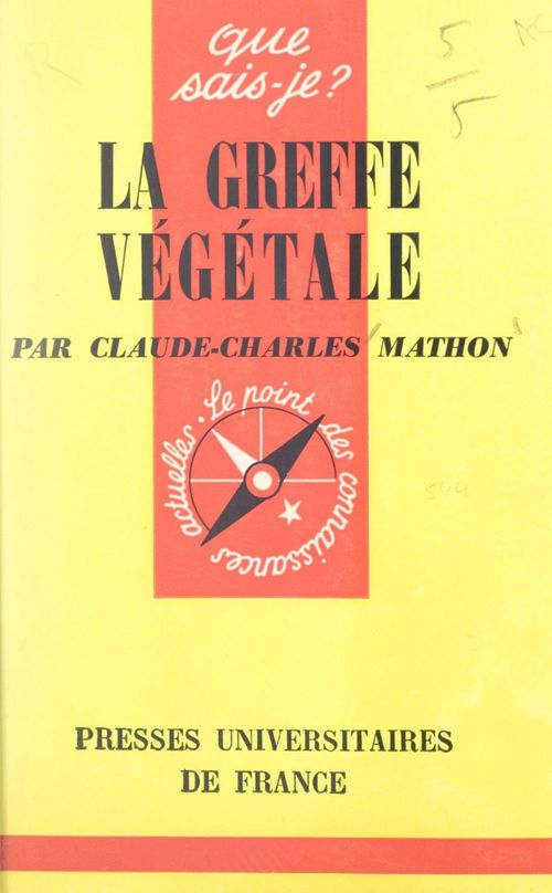 Couverture ebook de La greffe végétale, de Claude-Charles Mathon