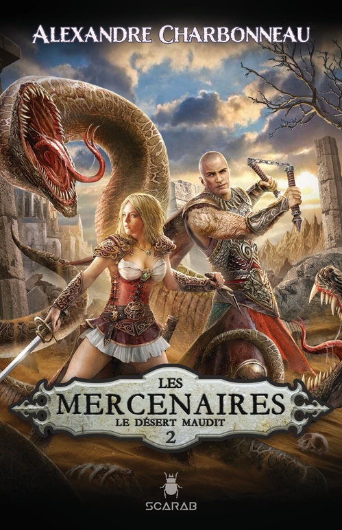 Couverture ebook de Les mercenaires - Le désert maudit, de Alexandre Charbonneau