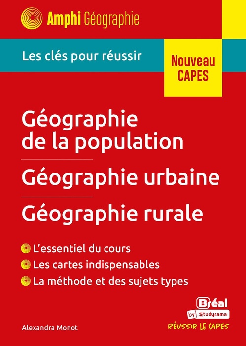 ebook cover of Géographie de la population - Géographie urbaine - Géographie rurale - Nouveau CAPES, by Alexandra Monot