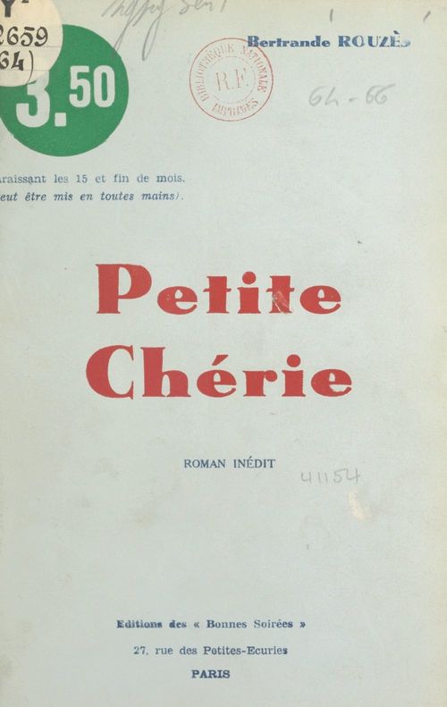 ebook cover of Petite chérie, by Bertrande Rouzes