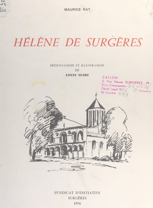 Couverture ebook de Hélène de Surgères, de Maurice Rat