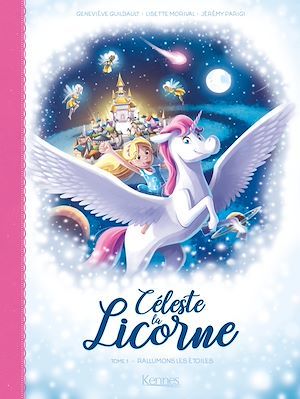 Couverture ebook de Céleste la licorne T01 BD, de Geneviève Guilbault, Lisette Morival, Jérémy Parigi