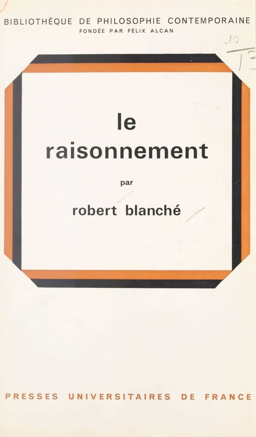 ebook cover of Le raisonnement, by Robert Blanché