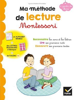 Couverture ebook de Ma méthode de lecture Montessori avec Nil et Mia, de Sylvie d' Esclaibes, Noémie d'Esclaibes, Eva Châtelain