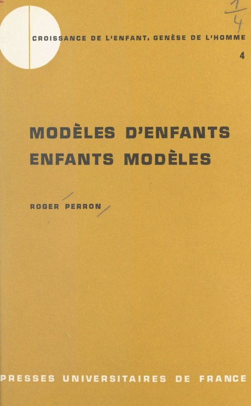 Couverture ebook de Modèles d'enfants, enfants modèles, de Roger Perron