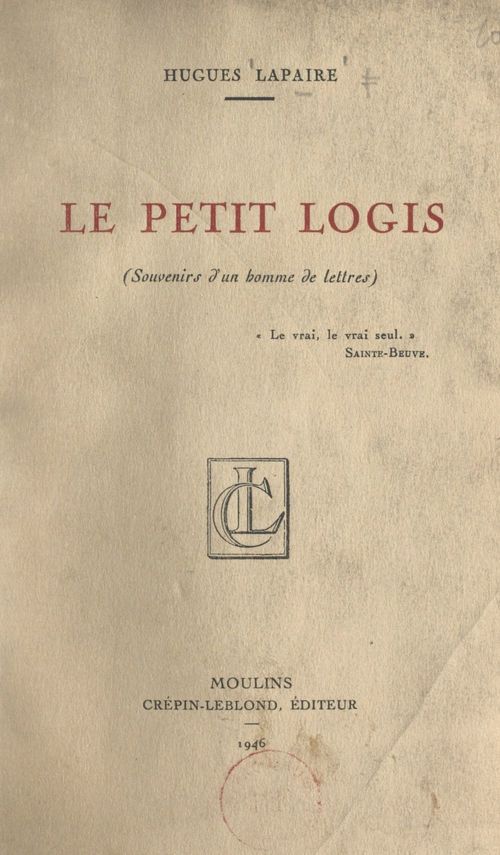 Couverture ebook de Le petit logis, de Hugues Lapaire