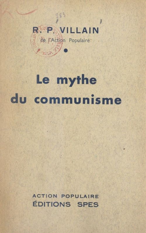 Couverture ebook de Le mythe du communisme, de Jean Villain