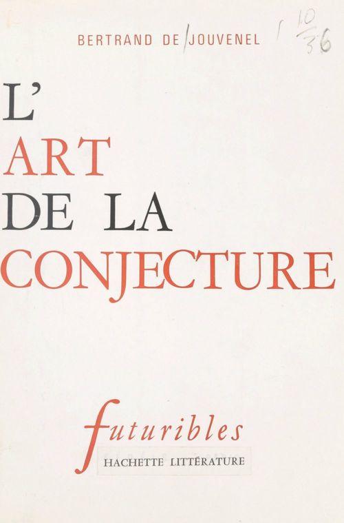 ebook cover of L'art de la conjecture, by Bertrand de Jouvenel