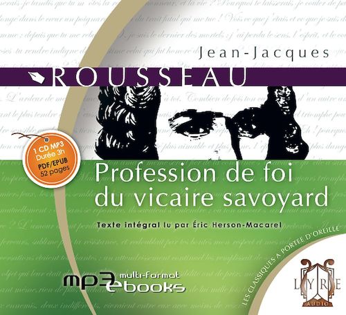 Couverture audiobook de Profession de foi du vicaire savoyard, de Jean-Jacques Rousseau