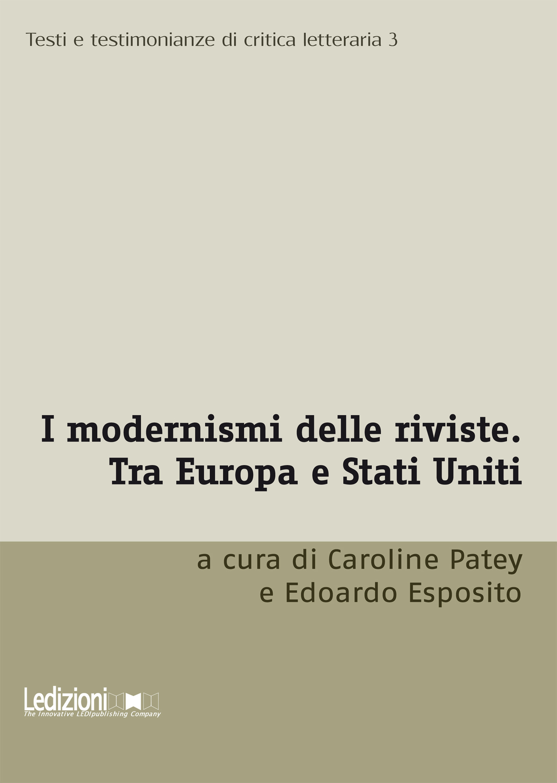 Couverture ebook de I modernismi delle riviste, de Caroline Patey, Edoardo Esposito