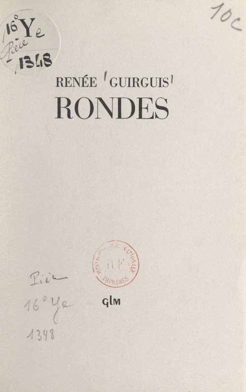 Couverture ebook de Rondes, de Renee Guirguis