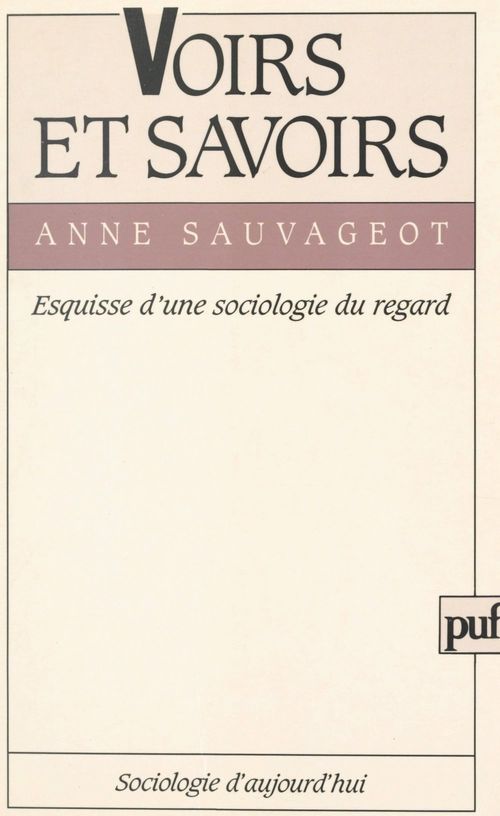 ebook cover of Voirs et savoirs, by Anne Sauvageot