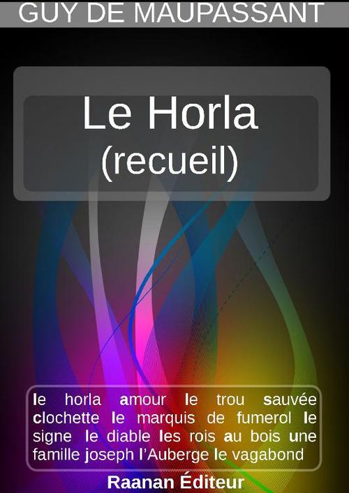 ebook cover of Le Horla, by Guy De Maupassant