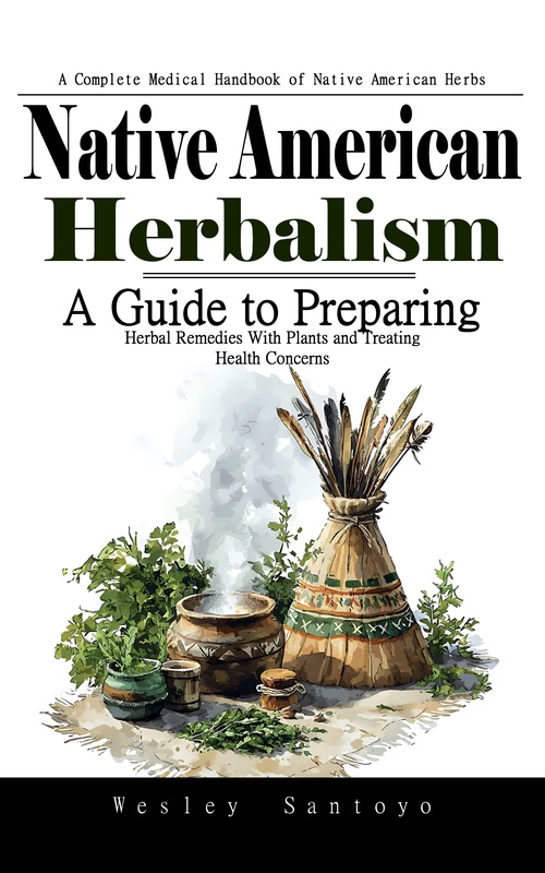 Couverture ebook de Native American Herbalism: A Complete Medical Handbook of Native American Herbs (A Guide to Preparing Herbal Remedies With Plants and Treating Health Concerns), de Wesley Santoyo