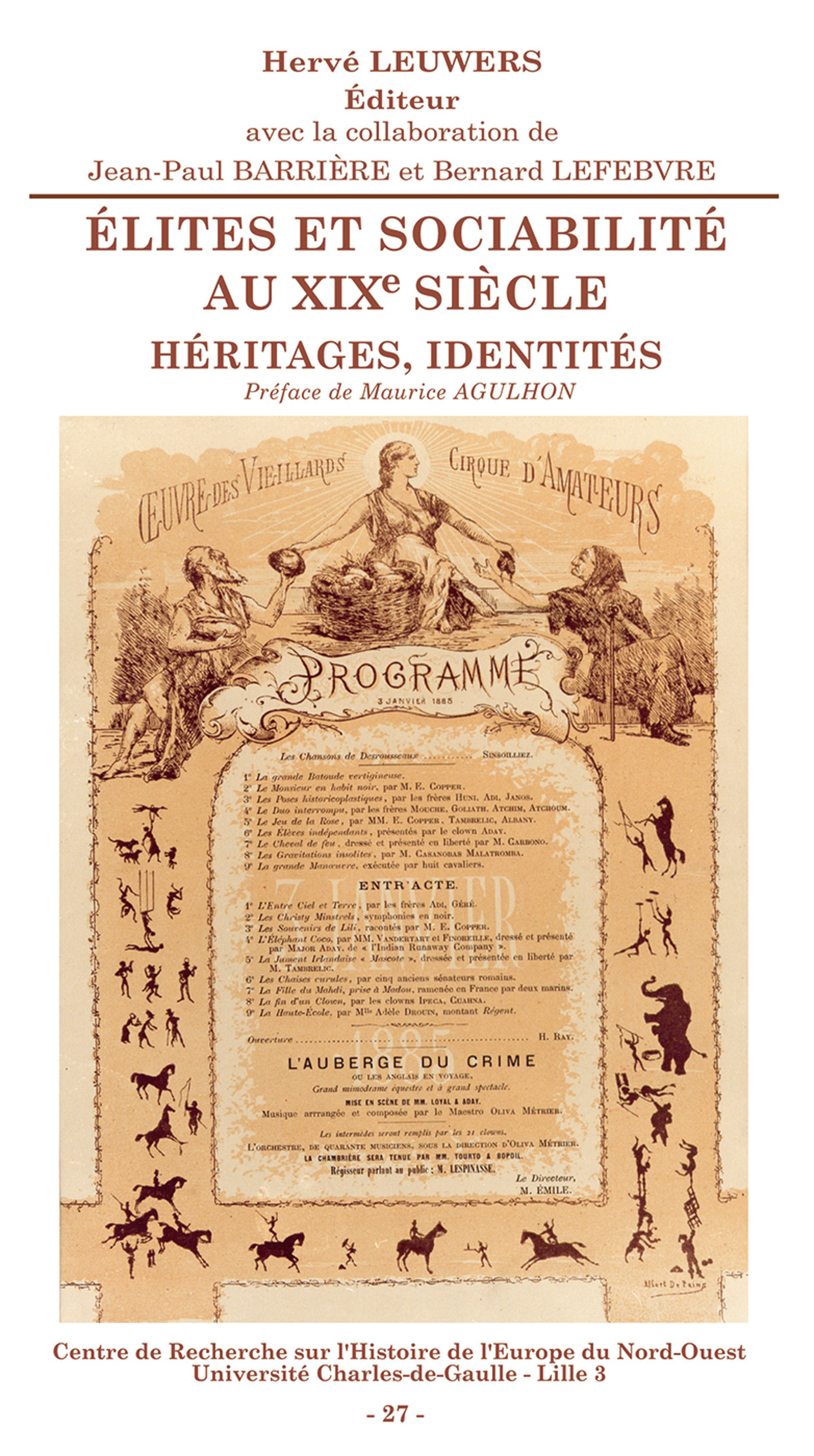 ebook cover of Élites et sociabilité au XIXe siècle, by Bernard Lefebvre, Herve Leuwers, Jean-Paul Barriere