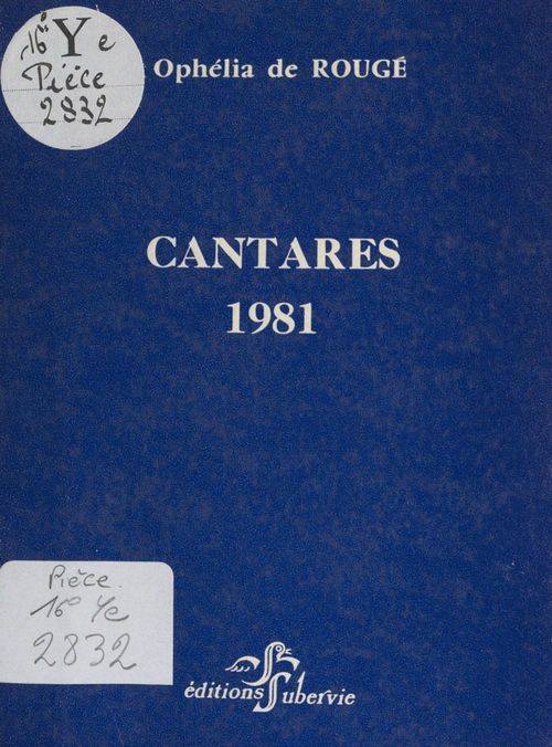Couverture ebook de Cantares 1981, de Ophelia De Rouge