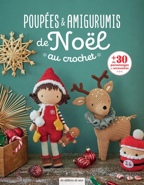 Couverture ebook de Poupées & amigurumis de Noël au crochet, de Oeuvre Collective