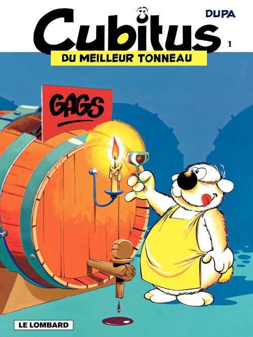 Couverture ebook de Cubitus - tome 1 - Cubitus du meilleur tonneau, de Dupa