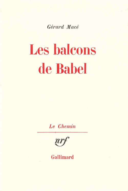 Couverture ebook de Les balcons de Babel, de Gérard Macé
