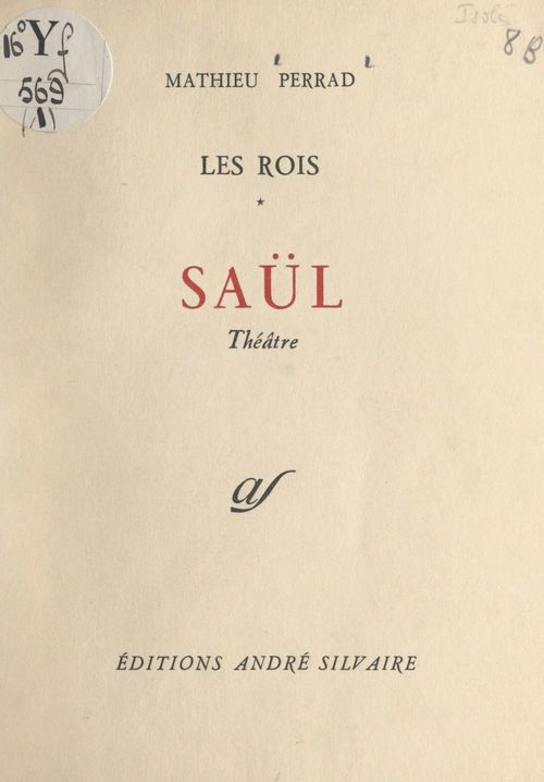 Couverture ebook de Les rois (1). Saül, de Mathieu Perrad