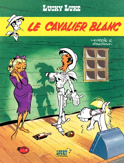 Couverture ebook de Lucky Luke - Tome 10 - Le Cavalier blanc, de René Goscinny, Morris