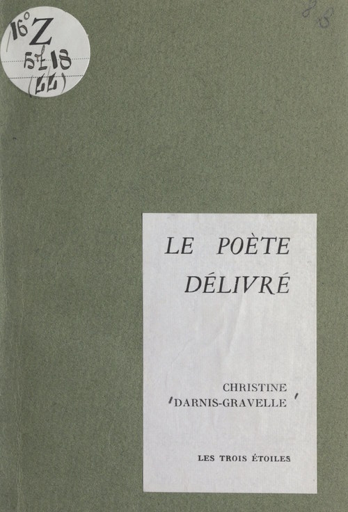 ebook cover of Le poète délivré, by Christine Darnis-Gravelle