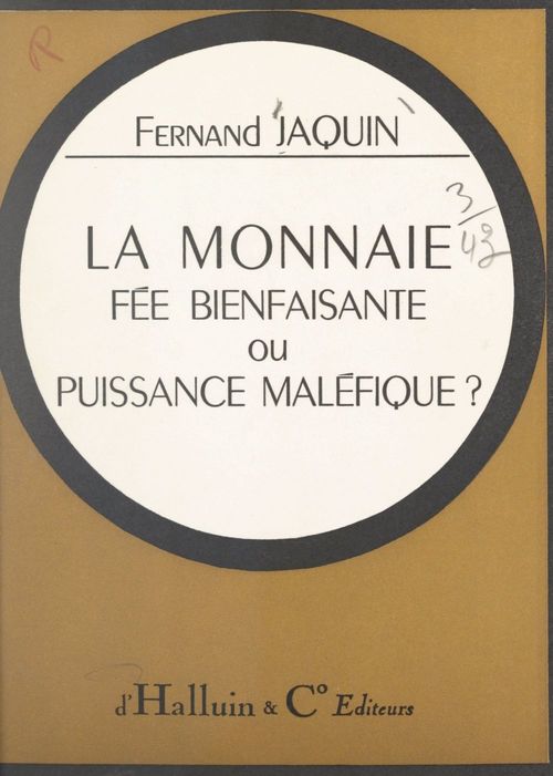 Couverture ebook de La monnaie, de Fernand Jaquin