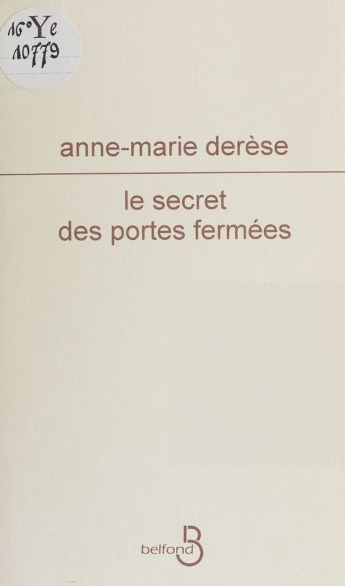 ebook cover of Le Secret des portes fermées, by Derese/Anne Marie