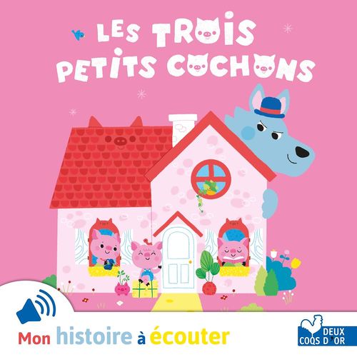 audiobook cover of Les trois petits cochons, by Aurelie Desfour