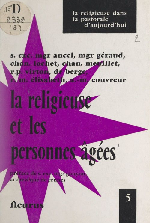 Couverture ebook de La Religieuse et les personnes âgées, de Collectif