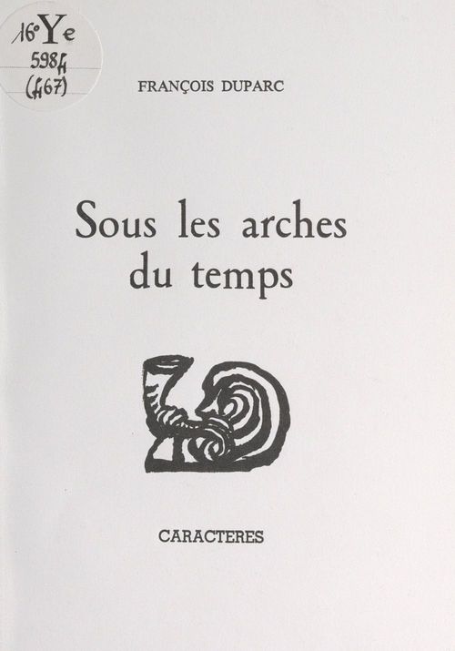 ebook cover of Sous les arches du temps, by François Duparc