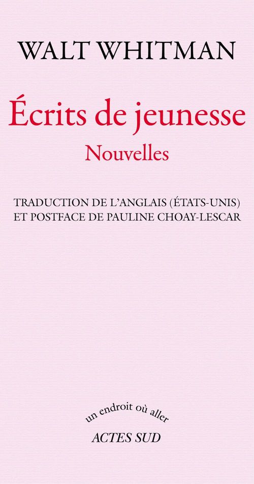 Couverture ebook de Ecrits de jeunesse, de Whitman Walt