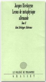 ebook cover of Leçons de métaphysique allemande T02, by Jacques Rivelaygue