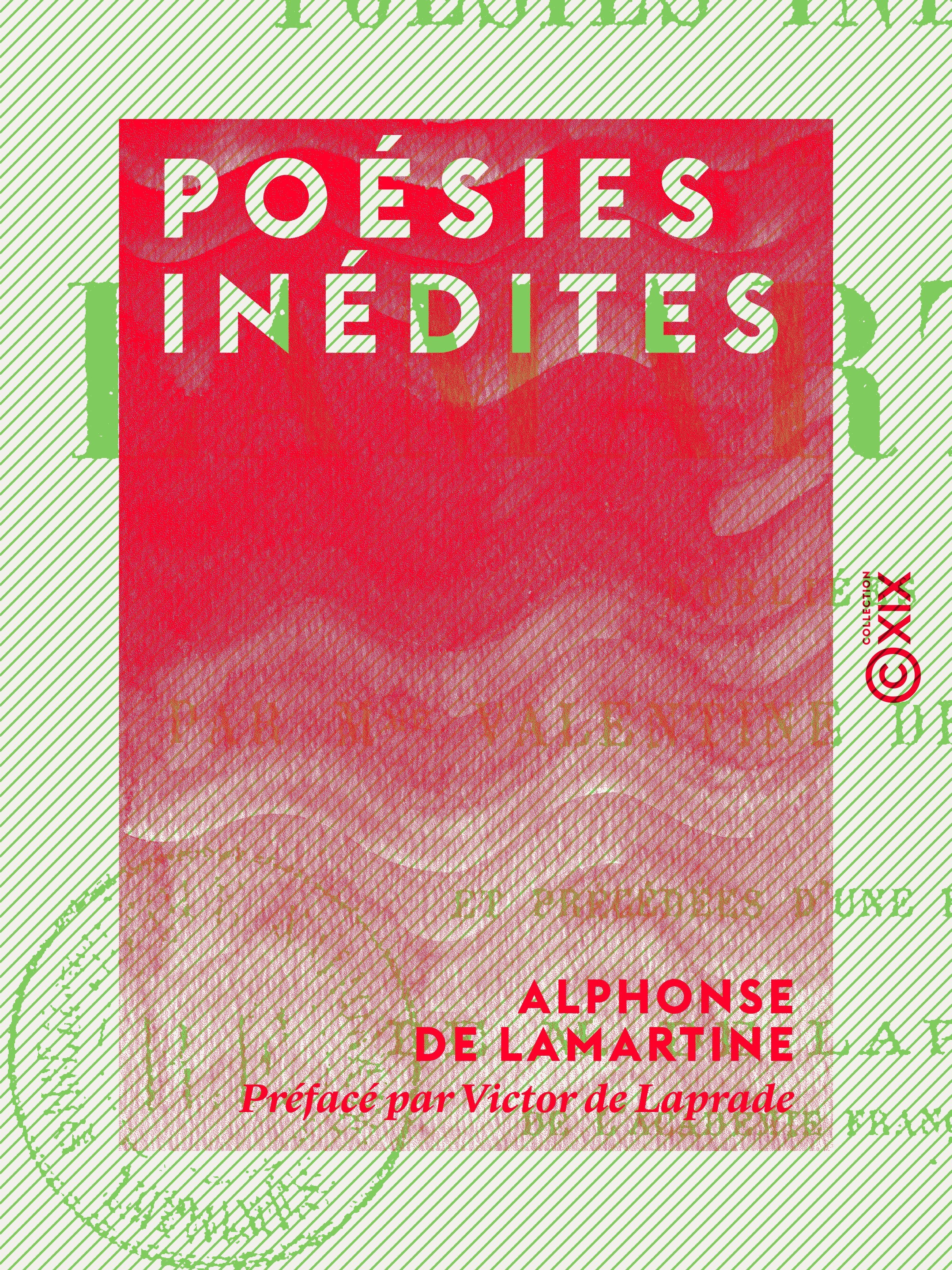 ebook cover of Poésies inédites, by Alphonse De Lamartine, Victor De Laprade