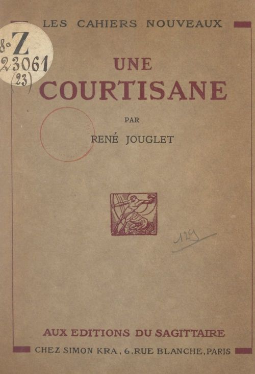 Couverture ebook de Une courtisane, de Rene Jouglet