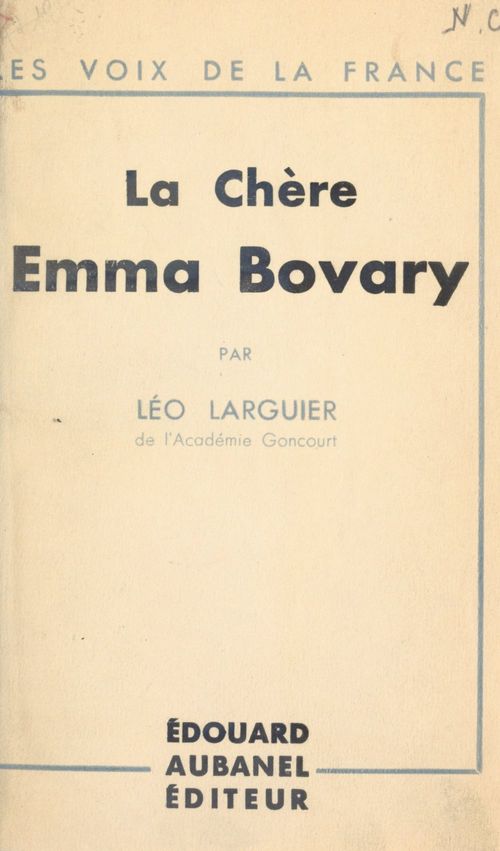 Couverture ebook de La chère Emma Bovary, de Léo Larguier