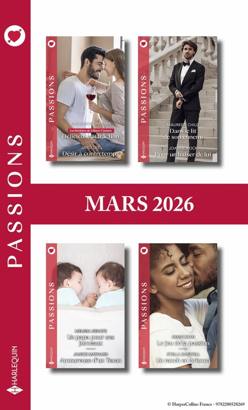 Couverture ebook de Pack mensuel Passions - 8 romans (Mars 2026), de Collectif