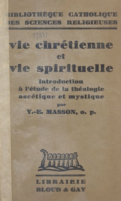 ebook cover of Vie chrétienne et vie spirituelle, by Yves-Ernest Masson