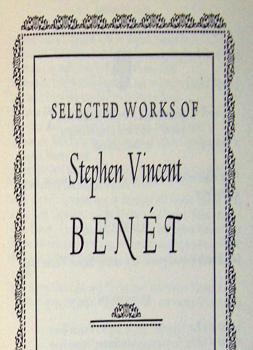 ebook cover of Selected Works of Stephen Vincent Benet, by Stephen Vincent Benet