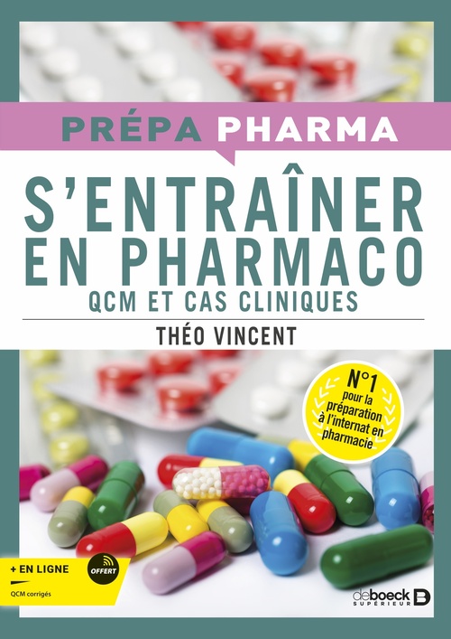 Couverture ebook de S'entrainer en pharmaco, de Théo Vincent