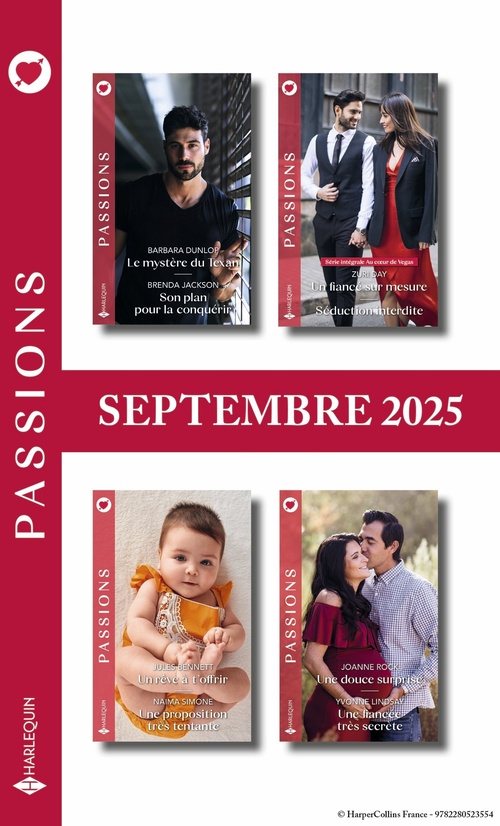 Couverture ebook de Pack mensuel Passions - 8 romans (Septembre 2025), de Collectif