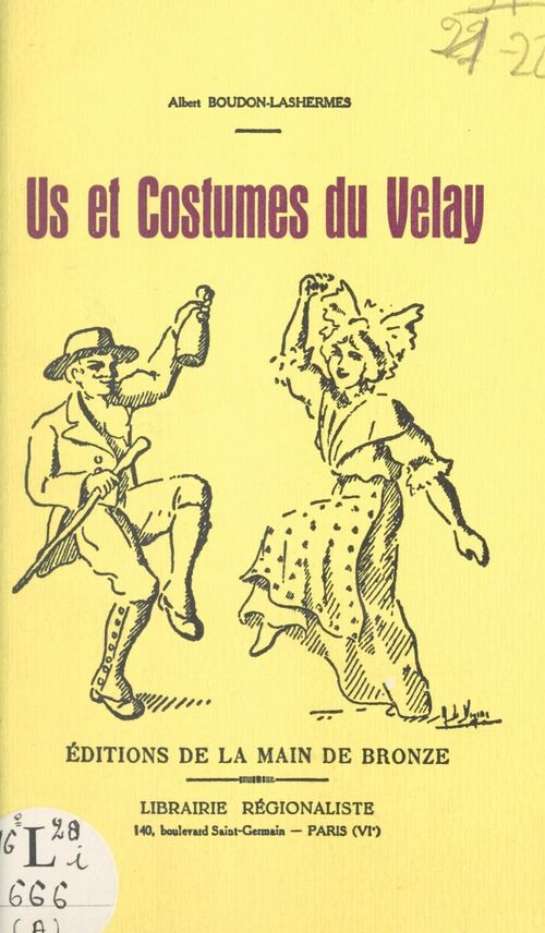ebook cover of Us et costumes du Velay, by Albert Boudon-Lashermes