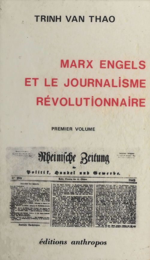 Couverture ebook de Marx, Engels et le journalisme révolutionnaire, de Trinh Van Thao