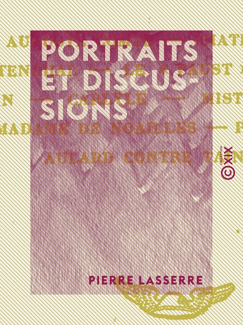 ebook cover of Portraits et Discussions, by Pierre Lasserre